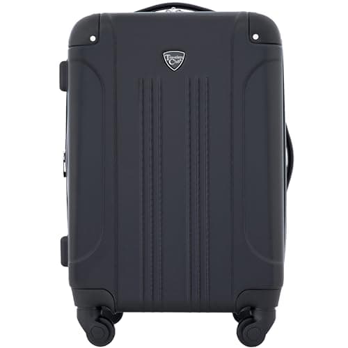 Travelers Club Chicago Hardside Expandable Spinner Luggage, Black, 22" Carry-On