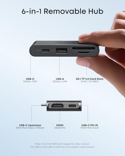 Anker Nano Laptop Docking Station with Detachable Hub, 13-in-1 USB-C Triple Display Docking with 2 HDMI+1 DP, 10 Gbps USB-C, 3 USB-A, Audio, SD/TF, Ethernet, 100W Max PD for Dell, Lenovo, HP, and More 6
