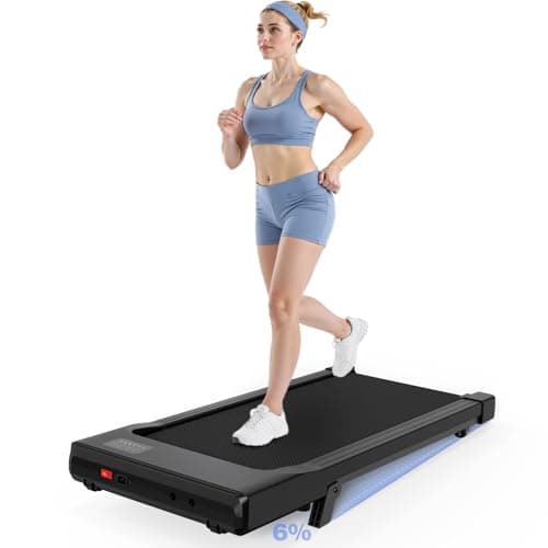 Lacuffy Walking Pad,6% Walking Pad with Incline,No-Assembly Walking pad Treadmill with APP and Remote Control,LED Display,2.5 HP Quiet Under Desk Treadmills,300 lbs Capacity