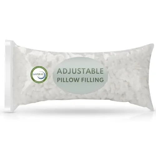 HEYCUZI Shredded Memory Foam Fill 0.66 Pound Bean Bag - Adjustable Pillow, Refill to Customize Your Adjustable Shredded Memory Foam Pillows, CertiPUR-US Certified
