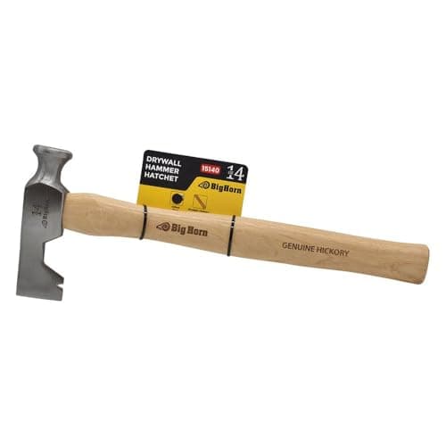 Big Horn 15140 14 Oz Drywall Hatchet with Milled Striking Face & Hickory Handle 6
