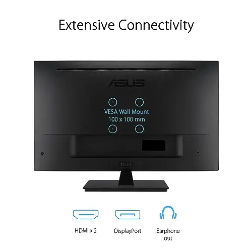 ASUS 31.5” 4K HDR Eye Care Monitor (VP327Q) – UHD (3840 x 2160), 99% sRGB, HDR-10, Adaptive-Sync, Speakers, DisplayPort, HDMI, Flicker Free, Blue Light Filter, VESA Mountable,Black 5