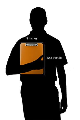 Trade Quest Plastic Clipboard Transparent Color Letter Size Low Profile Clip (Pack of 6) (Assorted) 5