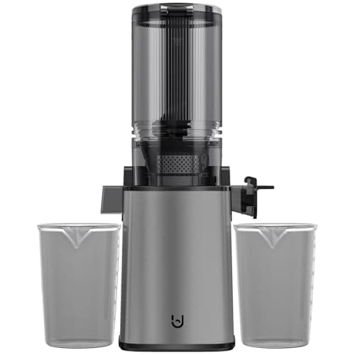 Masticating Juicer Machines, 5.8" Inch Feeding Chute Supports Whole Fruits and Vegetables，350W Slow Cold Press Juicer，Easy to Clean