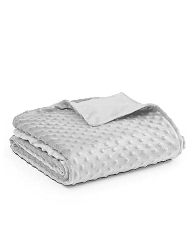 YnM Fuzzy Duvet Cover for Weighted Blankets (Light Grey, 60''x80'') …
