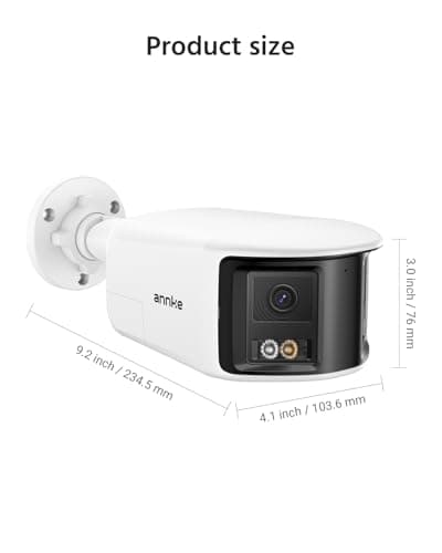 ANNKE FCD600 Dual-Lens Outdoor Security Camera with 180° FoV, 6MP Panoramic PoE IP Camera, Smart Human/Vehicle Detection, Color Night Vision, Two Way Audio, Supports MicroSD Card Up to 512GB 8