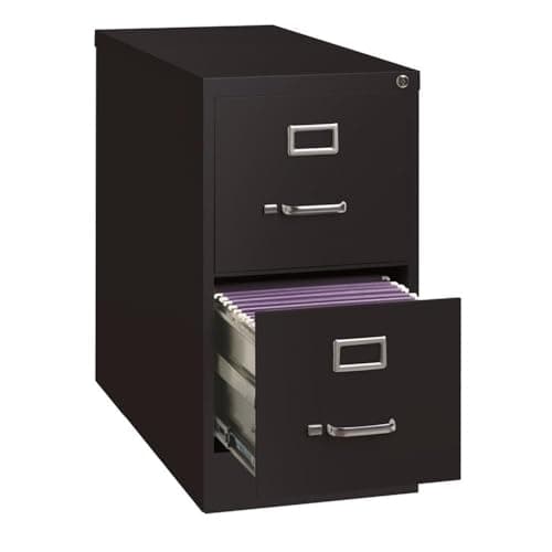 Lorell 2-Drawer Vertical File with Lock, 15 by 26-1/2 by 28-3/8-Inch, Black 6