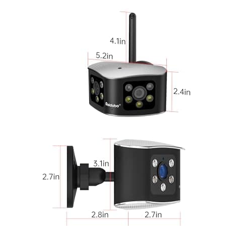 Reidubo 4K WiFi Security Cameras Outdoor with 165° Ultra-Wide Angle, Ultra-HD Dual Lens Cameras for Home Security, Two-Way Talk, Color Night Vision, IP66 Waterproof, Sound & Light Alarm 9