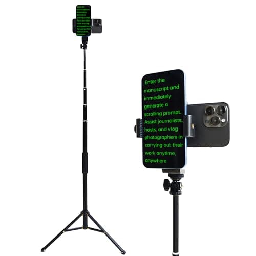 Teleprompter iPhone & Android, Double Phone Holder for Video Recording, Neewer Teleprompter Kit, The Collapsing Design Allows for Easy Storage and Transport (67" Floor-Standing)
