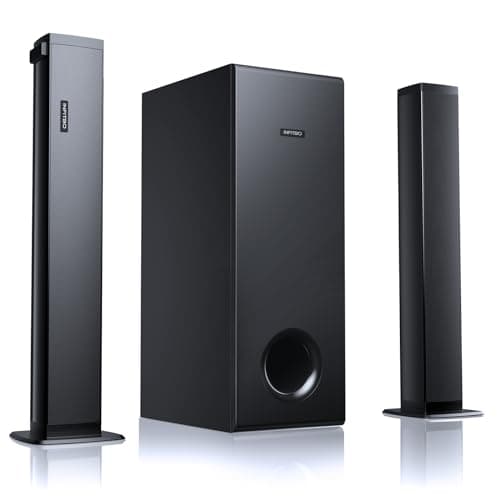 INFITBO Sound Bar for Smart TV 2.1CH 190W Peak Power Soundbar with Subwoofer Detachable 2-in-1 BT 5.4 Surround Sound System 12L Deep Bass for PC Game with HD-ARC/Opt/USB/AUX Home Theater
