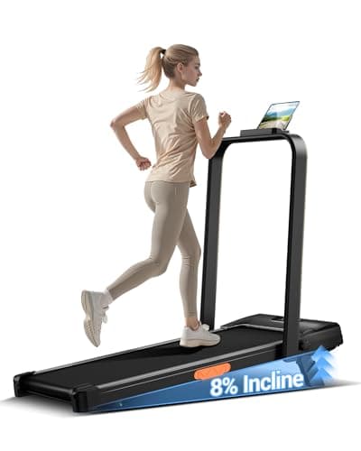 CURSOR FITNESS Walking Pad Treadmill with 12% Incline 0.6-5.8MPH Foldable Treadmill for Home 2.5HP Under Desk Treadmill