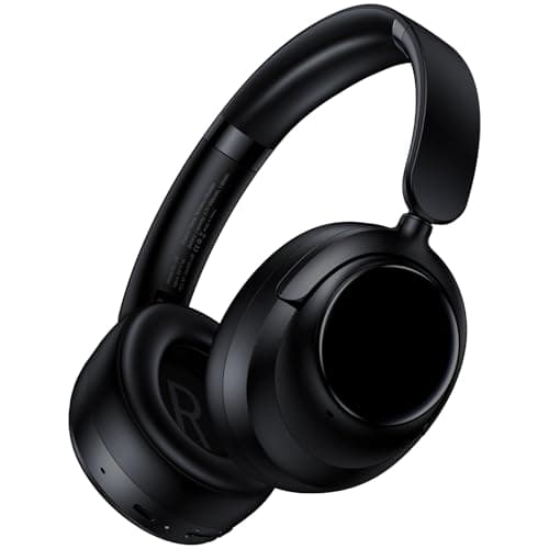 Hybrid Active Noise Cancelling Headphones, 120Hrs Playtime Bluetooth Headphones Hi-Res Audio HD Clear Call with 5 ENC Mics, HiFi Stereo Wireless Headphone Over Ear Foldable for Travel Office Game