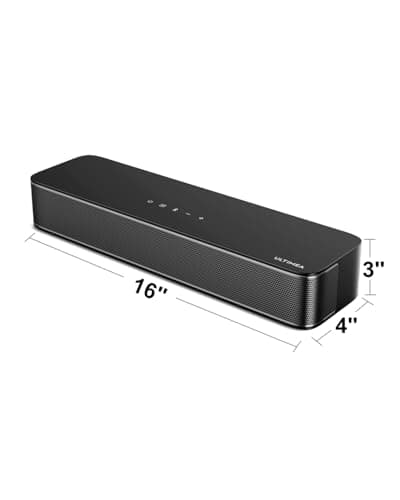 ULTIMEA 2.1ch Compact Sound Bar for TV, Built-in Subwoofer, APP Control, Peak Power 120W, All-in-one PC Sound bar for Game, 16 Inches Bluetooth 5.3 TV Sound Bar, Opt/AUX/Wall Mount, Solo B30 Pro 5