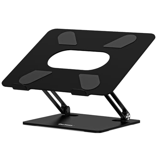 BoYata Laptop Stand, Laptop Holder, Multi-Angle Stand with Heat-Vent, Adjustable Notebook Stand for Laptop up to 17 inches, Compatible for MacBook Pro/Air, Surface Laptop, and so on (Black)