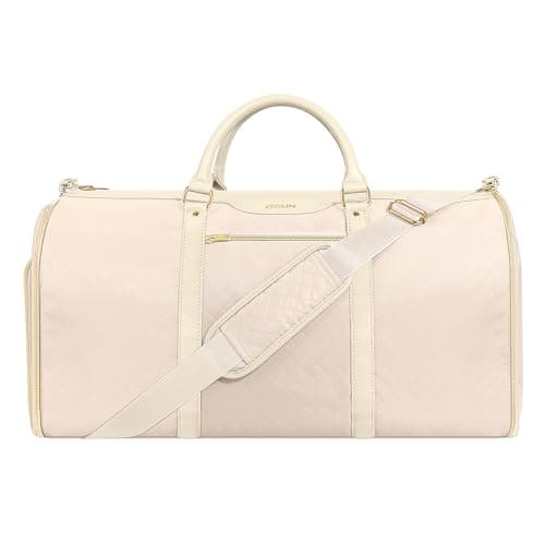 Ultimate 3-in-1 Garment Duffel Bag – Wrinkle-Free, Spacious 50L Capacity, Waterproof, Ideal for Business Trips & Weekend Getaways (Beige)