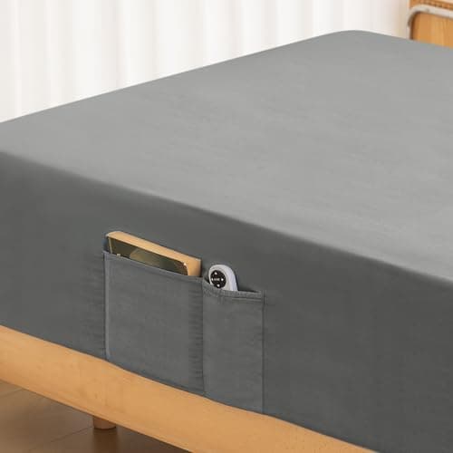 Twin Fitted Sheet Only - Premium 1800 Super Soft & Cozy Microfiber, Wrinkle, Fade, Shrinkage Resistant Deep Pocket Twin Size Fitted Bottom Sheet, Dark Gray