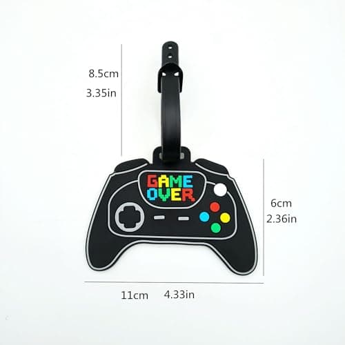 Retro Game Controller Silicone Luggage Tag Fun and Unique Gamepad Personalized Labels Travel Accessory for Gamers 5