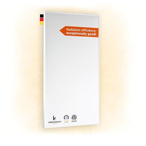 Infrared Space Heater 600W - suited for 86-142ft² - energy efficient electric heating - wall-mounted - warms up quickly - over-heating protection - silent - carefree - pleasant warmth