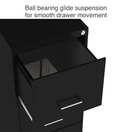 STAPLES Vertical File Cabinet for Letter/Legal Files, 4-Drawer, Letter/Legal Compatible, Locking, Black 6