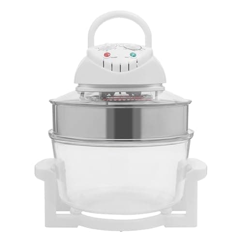 GXFCHYL 17L Glass Turbo Air Fryer 1200W-1400W Glass Air Fryer & Viewable Convection Oven 360° Heating Roaster and 60min Timer for Grilling, Roasting, Baking, Pan-frying