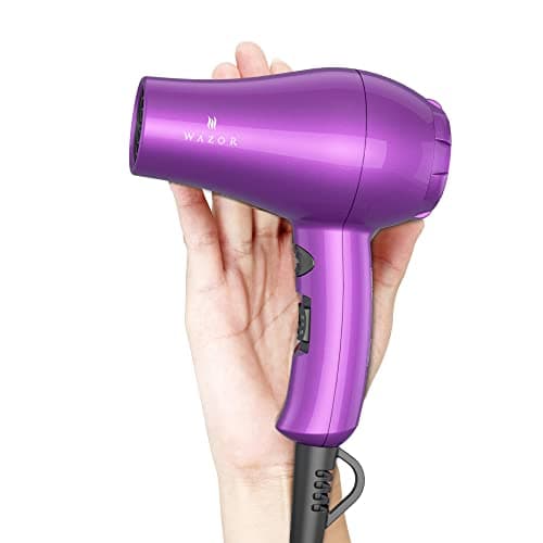 Lightweight Mini Hair Dryer for Pour Painting & RV Compact Travel Blow Dryer for Kids 1000W Ionic Dryer with Concentrator Cool Shot Button 6