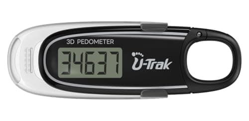 3D Pedometer for Walking with Removable Clip and Carabiner Simple Step Counter for Walking Accurate Clip On Step Tracker for Men Women Kids (Black)