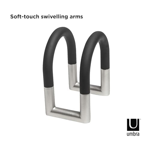 Umbra Swivel Napkin Holder With Dual Chrome Soft Touch Swivels - Heavy-Duty Kitchen & Dining Room Paper Storage - Stores a Bulk Amount of Napkins and Accommodates Any Amount, Black/Nickel 7
