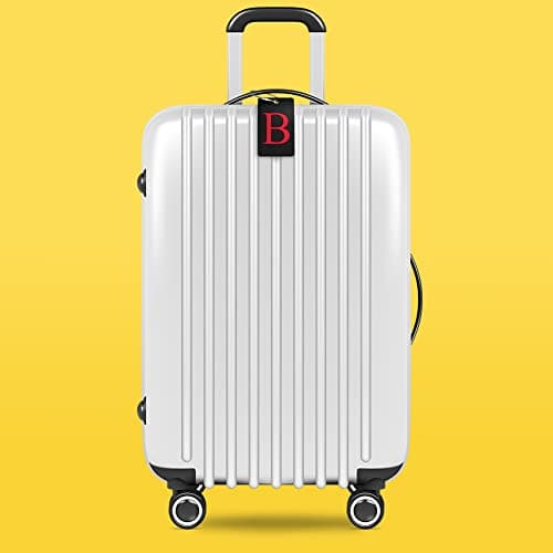 Shacke Luggage Tag Initial - Fully Bendable Tag w/Stainless Steel Loop - Black (Letter B) 5