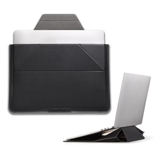 MOFT Laptop Carry Sleeve, 2-in-1 Laptop Bag & Stand for 14" MacBook Air/Pro & Dell/HP/Lenovo/Asus, Stylish Slim Computer Sleeve Bag with Expandable Storage for Computer Accessories, Night Black