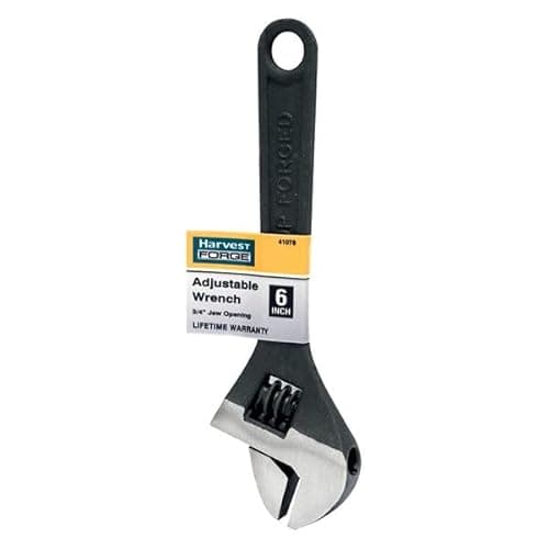 6" Black Adjustable Wrench