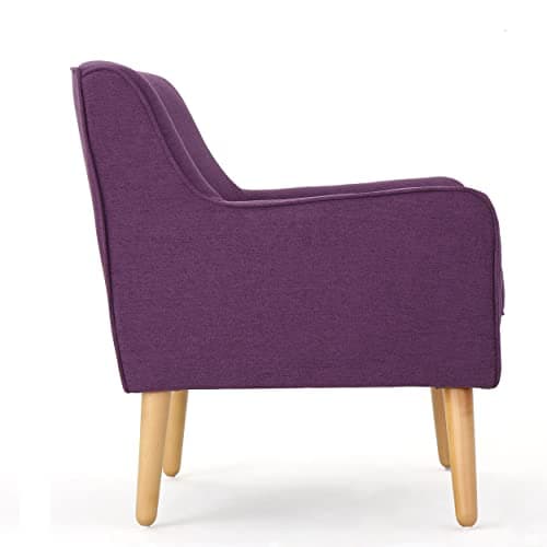 Christopher Knight Home Felicity Mid-Century Fabric Arm Chair, Purple 10