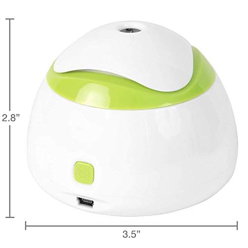HealthSmart Travel Mate Personal Ultrasonic Small Personal Cool Air Mist USB Compact Travel Humidifier, Relief for Dry Skin, Compact and Personal, Quiet, Filter Free, FSA Eligible Humidifier, White 7