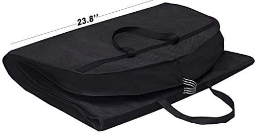 KIMBORA 54" Trifold Dress Garment Bags for Travel Gusseted Suit Cover with 2 Large Mesh Shoe Pockets (Black) 6