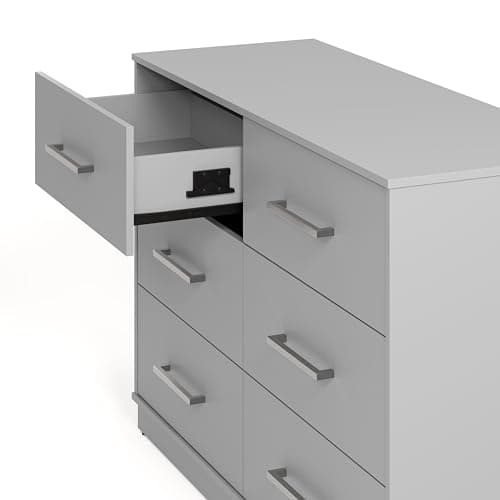 Graco Essentials 6 Drawer Bedroom Dresser (Pebble Gray) – GREENGUARD Gold Certified Dresser for Kids Bedroom, Kids Dresser with Interlocking Drawer System, 6 Drawer Nursery Dresser 8