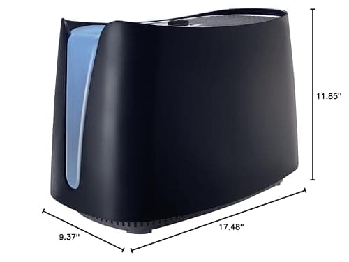 Honeywell Cool Moisture Humidifier For Bedroom, Medium Rooms, 1.1 Gallon, Invisible Moisture Humidifier for Baby, Kids, Quiet, Easy to Clean, UV Technology, Black, HCM350B 10