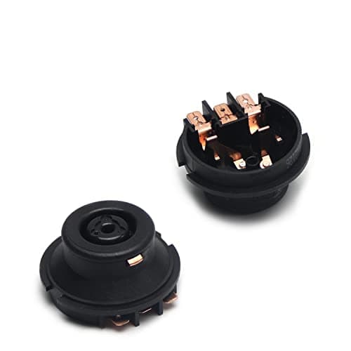 Fielect 2pcs Electric Kettle base Coupler Connector, Temperature Control Tip Top Base Socket Black 220V