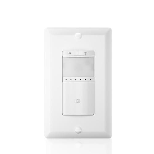 ECOELER Motion Sensor Dimmer Light Switch, in-wall Electronic Dimmer with PIR Infrared Motion Activated, Occupancy & Vacancy Modes, Single Pole for CFL/LED Bulb, Wall Plate Included, White