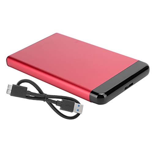 Qiilu External Hard Drive 4Tb 2Tb External Hard Drive Aluminum Alloy Mobile Hard Disk Box Usb3.0 Portable 2.5In Ssd Sata Aluminum Alloy Enclosure 8Tb (Red)(Not The Hard Drive)