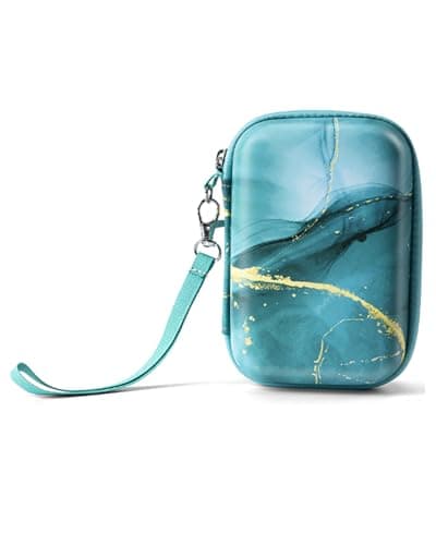 Memoking T02 Hard Storage Case - Compatible with Phomemo D30, SUPVAN E10, NIIMBOT D11, JADENS D110 and More, with Zipper Mesh Pocket, Waterproof Shockproof, Gradient Green (Only Case) 8