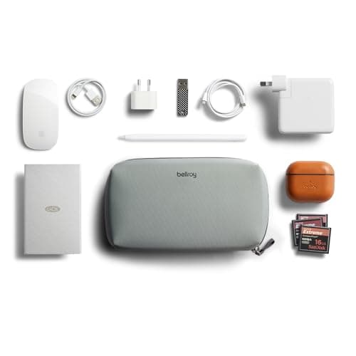 Bellroy Tech Kit, tech accessories zip pouch (power bank, phone charger, cables, earbuds) - Eucalyptus 7