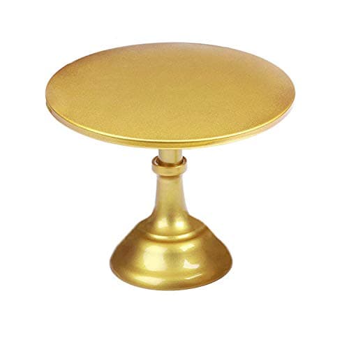 Darnell Nehemiah 10 inch White Cake Stand: Metal Cake Holder Stand - white cupcake stand For Wedding Reception Birthday (Gold)