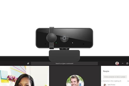 Lenovo HD 1080p Webcam (300 FHD)- Black w/ 95° Wide Angle, 360° Rotation Pan & Tilt, Dual Microphones, Privacy Shutter 5