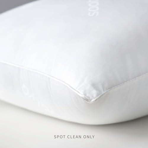 Saatva Down Alternative Pillow - Hypoallergenic Pillow with Plush & Airy Feel - Breathable Organic Cotton Cover - Standard Loft (4"-5") Microdenier Down Alternative - Queen (28"x16"), 1 Pack 5
