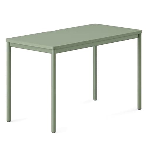 Branch Daily Desk - Functional at Home Office Desk with Effortless Assembly, Timeless Design, Rounded Corners, and Built-in Cable Notch - 36” W x 28.5” H x 24” D - Sage Work Table