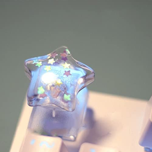 Personalized Transparent Star Keycap Handmade Keycap OEM Profile Key Cap Esc Backlit Keycaps Gift R4 Height for Mechanical Keyboard Cherry MX Switch