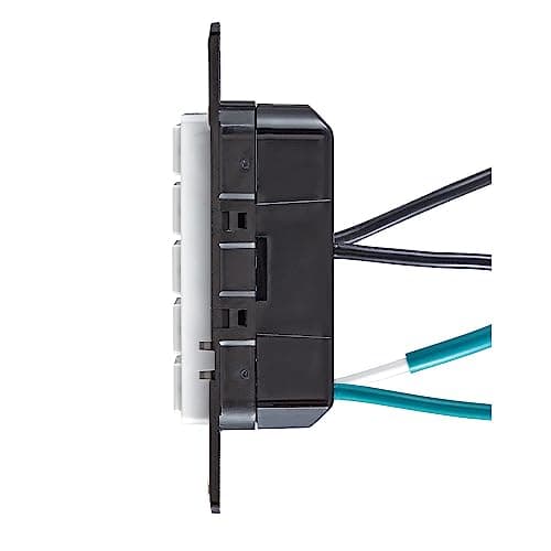 Leviton Countdown Timer Switch for bathroom fan and household lights, 10-20-30-60 min, No Neutral Required, Single Pole, 15A, 1/2HP/9.8A Fan/Motor, DT160-1LW, White 14