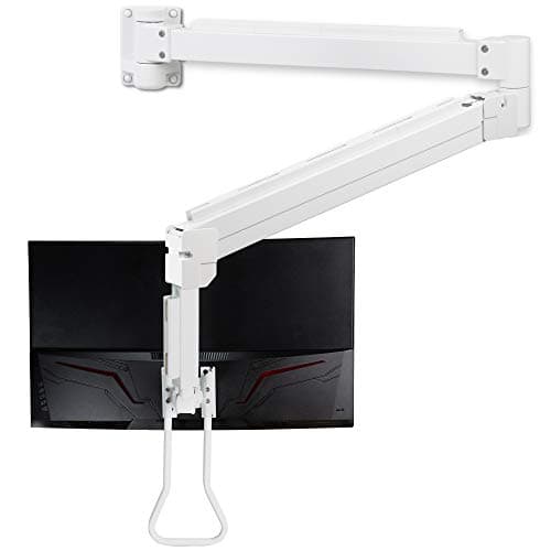 AVLT Medical Grade 17.6 lbs Monitor Wall Mount for 13 to 32inch Screen on 74" Long Extension Full Motion Height Adjustable Arm - for Healthcare, Home, Office, & Maintenance Area