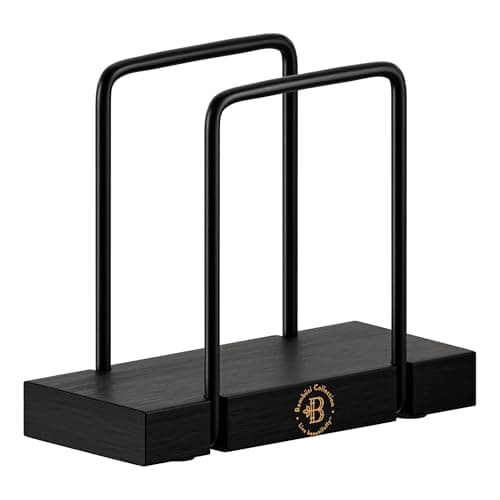 Napkin Holder for Table - Modern Black Napkin Dispenser, Bamboo and Iron Design, Non-Slip, Suitable for Kitchen, Dining, Farmhouse, Cocktail, Picnic, Bar, Outdoor Use - Holds Paper Napkins, Mail, Bill 8