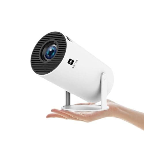 4K Mini Projector with WiFi and Bluetooth, HY300PRO Smart Portable 1080P Proyector Auto Keystone Rotatable, Outdoor Ceiling Bedroom Home Android Iphone Movie TV Projector,for Smartphone/HDMI/USB/PC