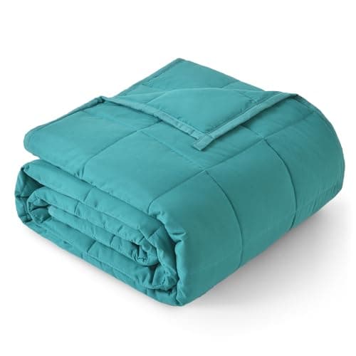 Topblan Weighted Blanket Queen Size 20lbs, Soft Cooling Weighted Blanket for Adults, Breathable Heavy Microfiber with Glass Beads Warm Blanket for Sofa Bed All Season, 60 x 80 inches, Green